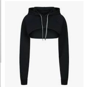 Nike Black dri fit super crop hoodie